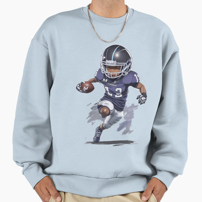 Child Playing American Football Sweatshirt - Trendy Graphic for Adults - T-Shirt, Sweatshirt, Hoodie