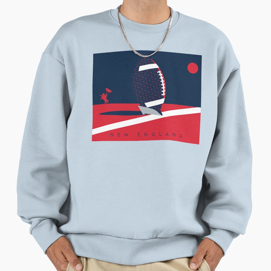 New England Boston Football Nfl Fan Sweatshirt - Fun Novelty Design Unisex - T-Shirt, Sweatshirt, Hoodie