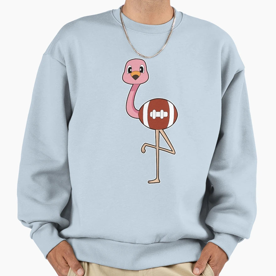 Flamingo American Football Sports Sweatshirt - Graphic Print for Adults - T-Shirt, Sweatshirt, Hoodie