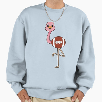 Flamingo American Football Sports Sweatshirt - Graphic Print for Adults - T-Shirt, Sweatshirt, Hoodie