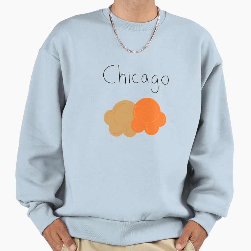 Chicago Popcorn Sweatshirt - Custom Art Print Men Women - T-Shirt, Sweatshirt, Hoodie