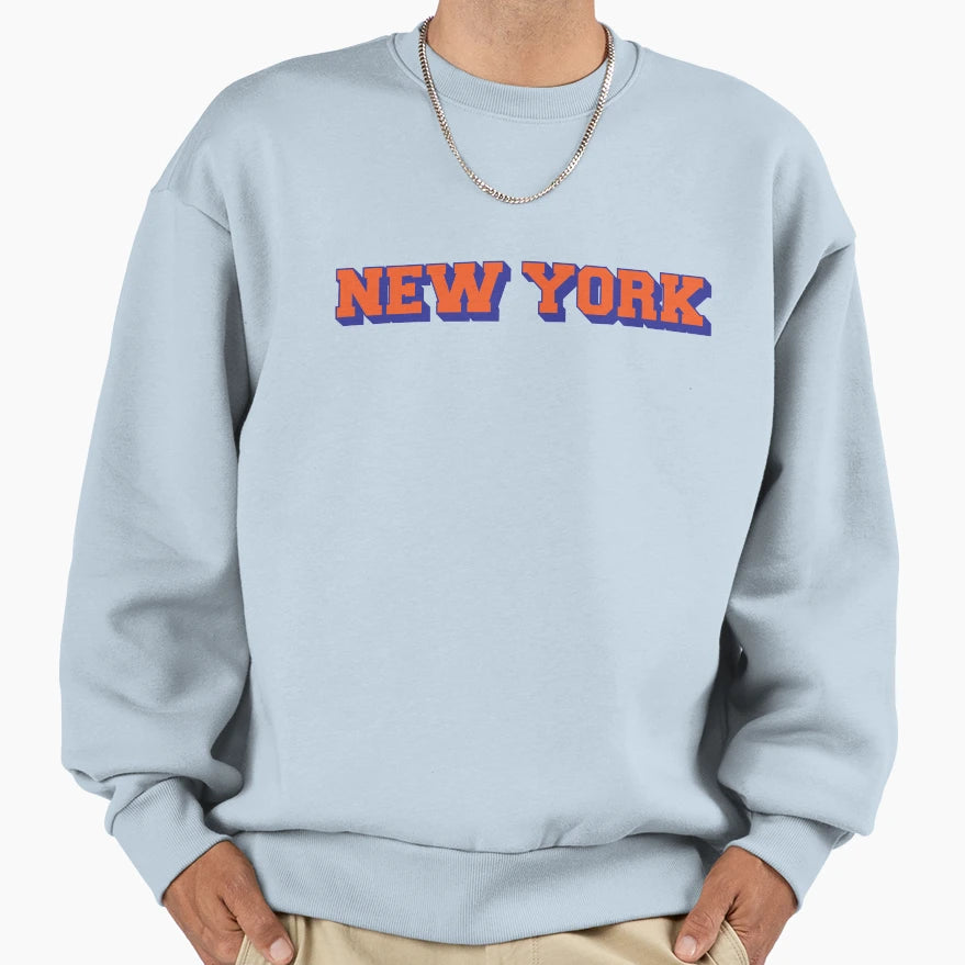 New York Block Text Sweatshirt - Trendy Graphic for Adults - T-Shirt, Sweatshirt, Hoodie