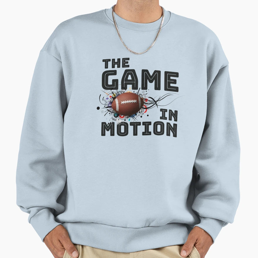 Game Motion Football Art Sweatshirt - Minimalist Print Unisex - T-Shirt, Sweatshirt, Hoodie