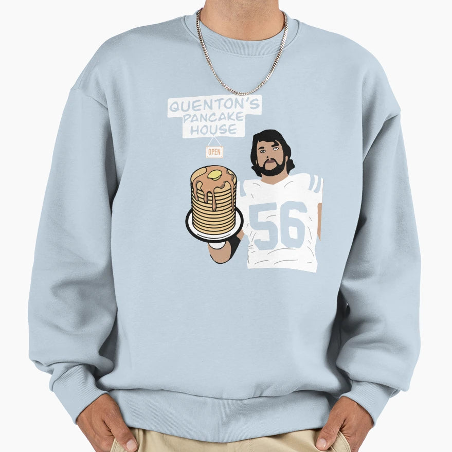 Quenton Nelson Pancake House Sweatshirt - Novelty Apparel for Adults - T-Shirt, Sweatshirt, Hoodie