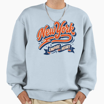 New York Empire Heart Baseball Sweatshirt - Aesthetic Graphic Men Women - T-Shirt, Sweatshirt, Hoodie