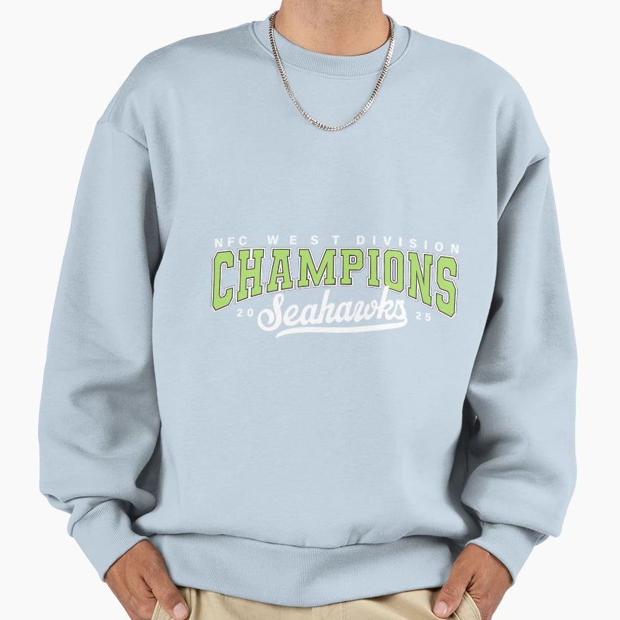 Seattle Football Champions 25 Sweatshirt - Aesthetic Graphic Men Women - T-Shirt, Sweatshirt, Hoodie