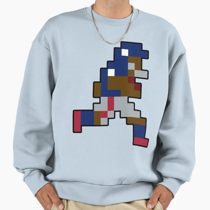 8 Bit New York Pixel Football Sweatshirt - Novelty Apparel for Adults - T-Shirt, Sweatshirt, Hoodie