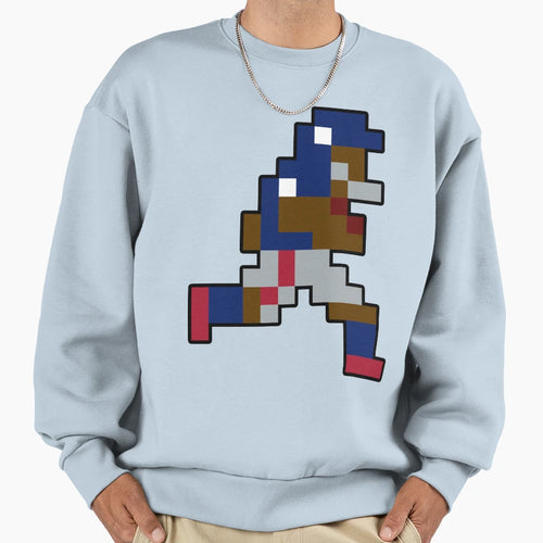 8 Bit New York Pixel Football Sweatshirt - Novelty Apparel for Adults - T-Shirt, Sweatshirt, Hoodie
