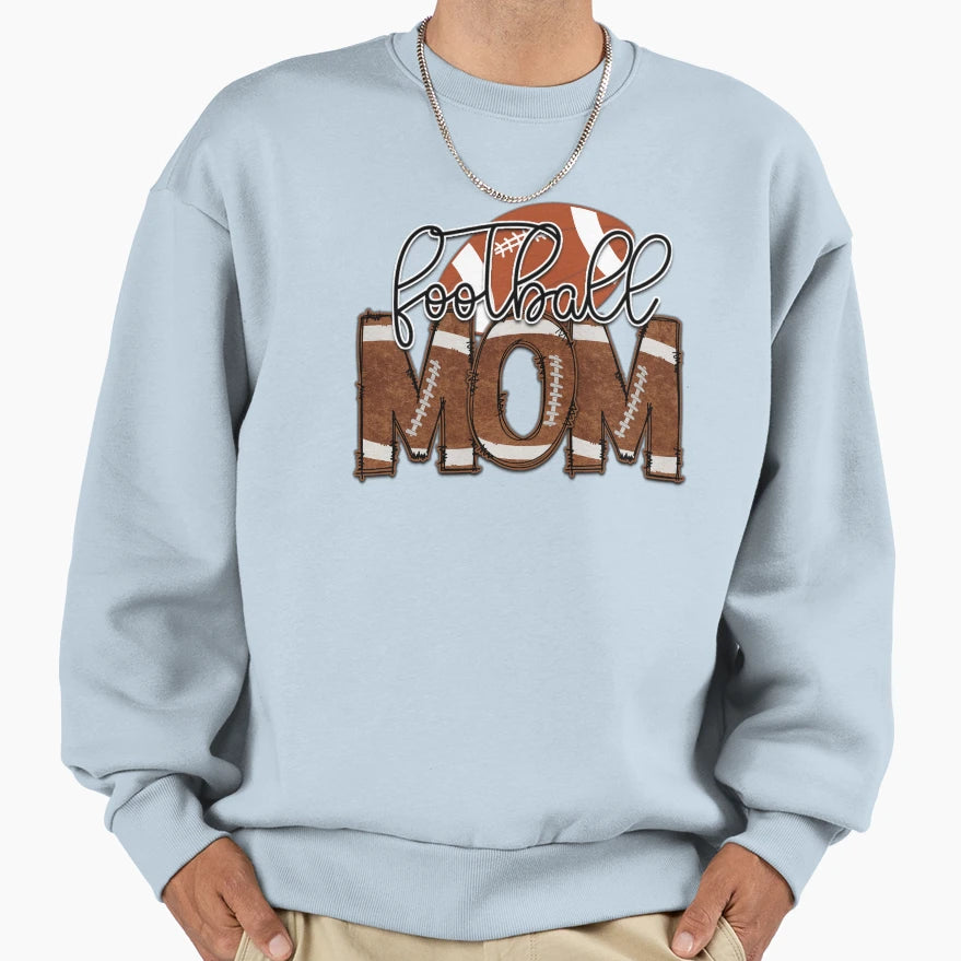 American Football Mom Leopard Sweatshirt - Aesthetic Graphic Men Women - T-Shirt, Sweatshirt, Hoodie