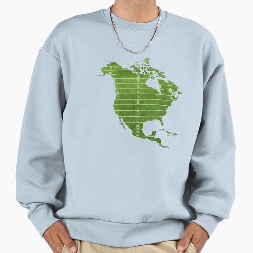 North America Sports Field Map Usa Sweatshirt - Trendy Graphic Men Women - T-Shirt, Sweatshirt, Hoodie