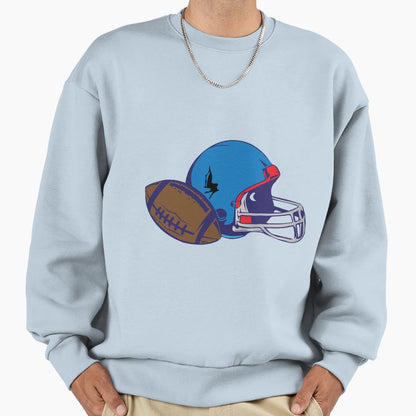 Football Helmet American Football Sweatshirt - Minimalist Print for Adults - T-Shirt, Sweatshirt, Hoodie
