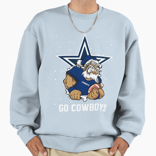 Santa Dallas Football Sweatshirt - Novelty Apparel Men Women - T-Shirt, Sweatshirt, Hoodie