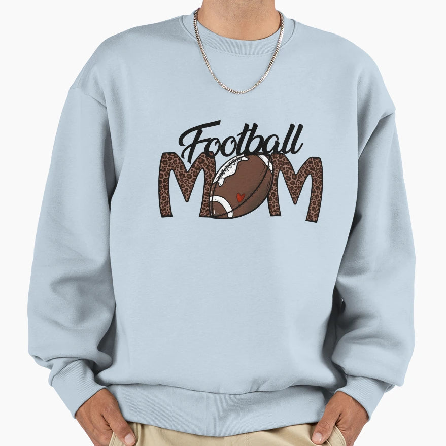 Football Mom Leopard Sweatshirt - Streetwear Style Men Women - T-Shirt, Sweatshirt, Hoodie