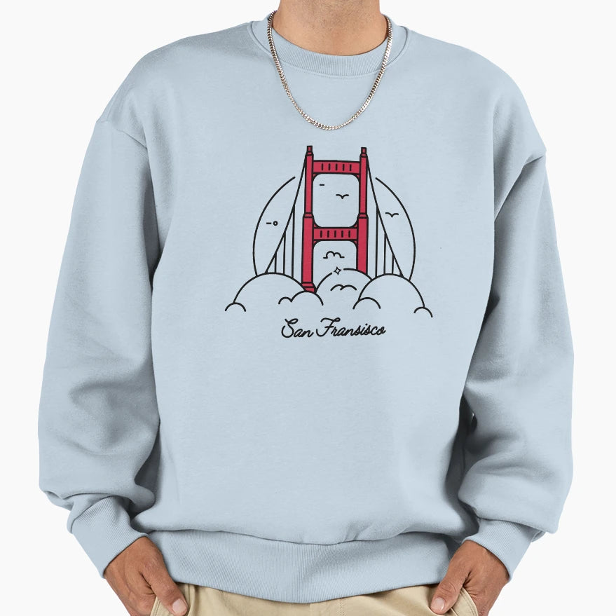 San Fransisco Sweatshirt - Minimalist Print Men Women - T-Shirt, Sweatshirt, Hoodie