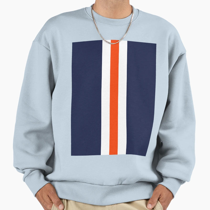 Luton Navy White Orange Football Sweatshirt - Custom Art Print for Adults - T-Shirt, Sweatshirt, Hoodie