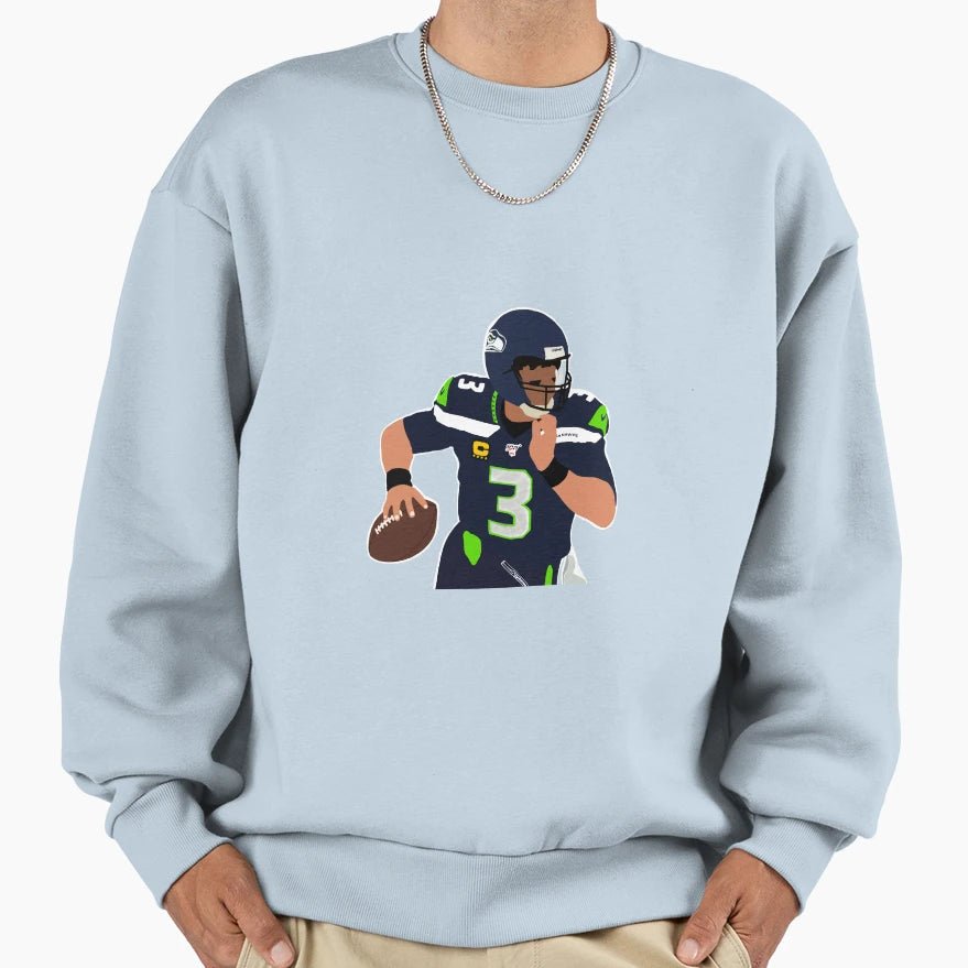 Russell Wilson Sweatshirt - Novelty Apparel Unisex - T-Shirt, Sweatshirt, Hoodie