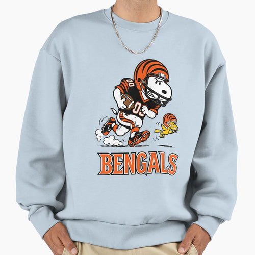 Snoopy Cincinnati Football Sweatshirt - Casual Everyday Wear Unisex - T-Shirt, Sweatshirt, Hoodie