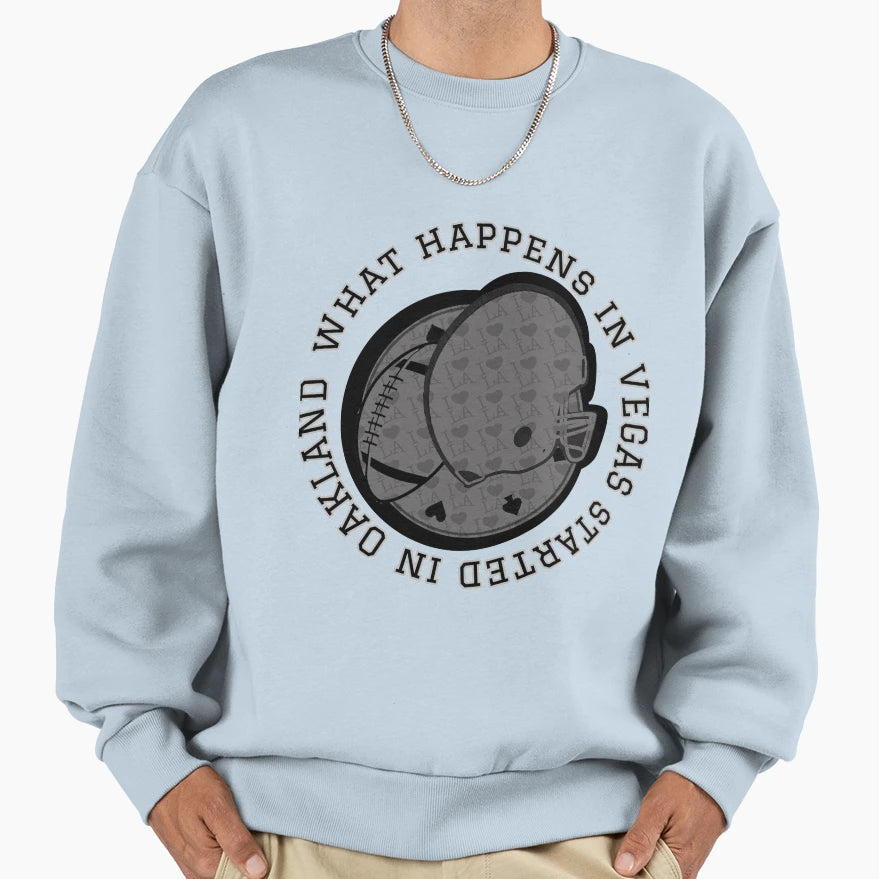 What Happens Vegas Started Sweatshirt - Casual Everyday Wear for Adults - T-Shirt, Sweatshirt, Hoodie