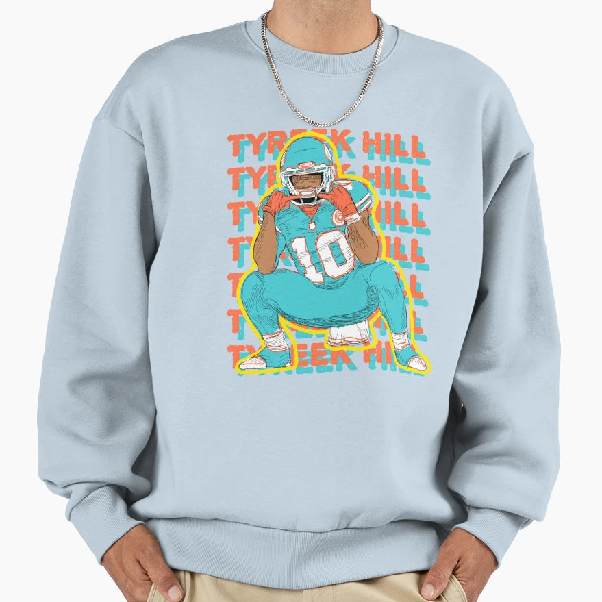 TH 10 Miami Dolphins Football Sweatshirt - Minimalist Print Men Women - T-Shirt, Sweatshirt, Hoodie