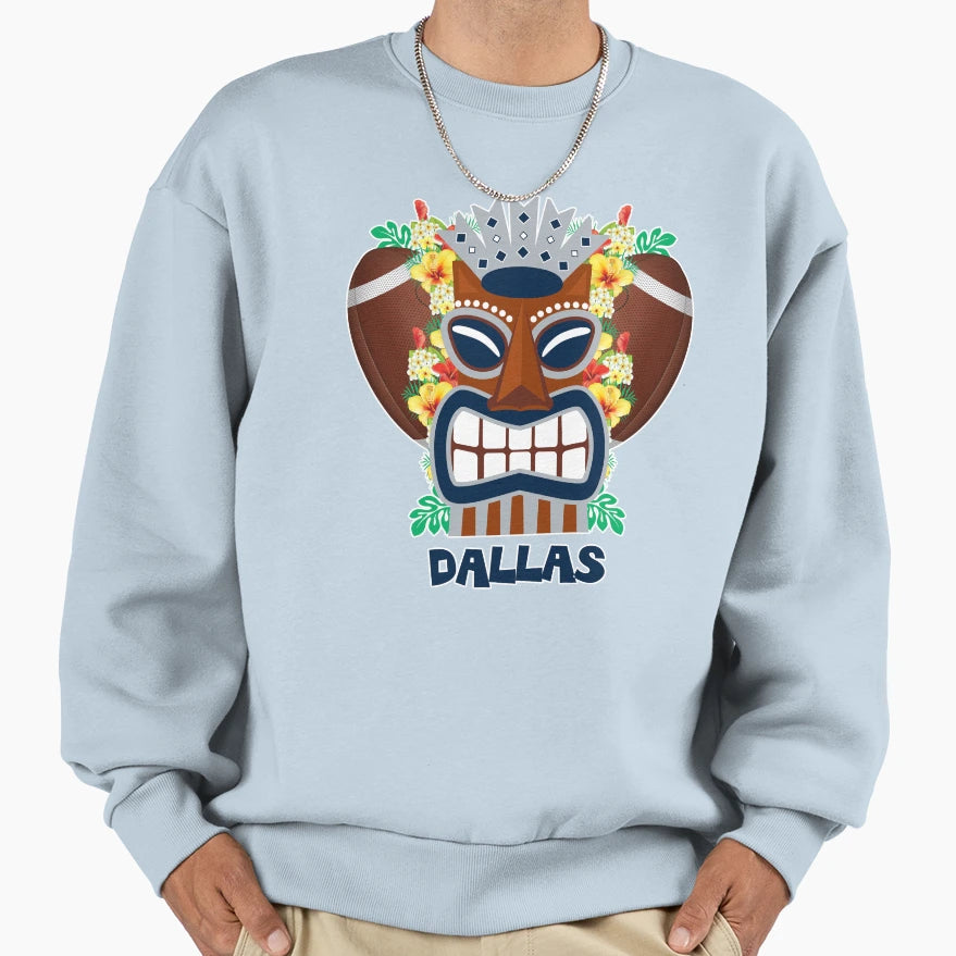 Dallas Hawaiian Tropical Tiki Sweatshirt - Casual Everyday Wear for Adults - T-Shirt, Sweatshirt, Hoodie