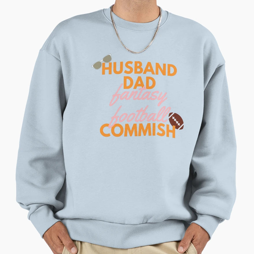 Husband Dad Fantasy Football Sweatshirt - Streetwear Style for Adults - T-Shirt, Sweatshirt, Hoodie