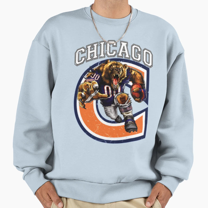 Chicago Football Sweatshirt - Streetwear Style for Adults - T-Shirt, Sweatshirt, Hoodie