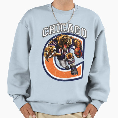 Chicago Football Sweatshirt - Streetwear Style for Adults - T-Shirt, Sweatshirt, Hoodie