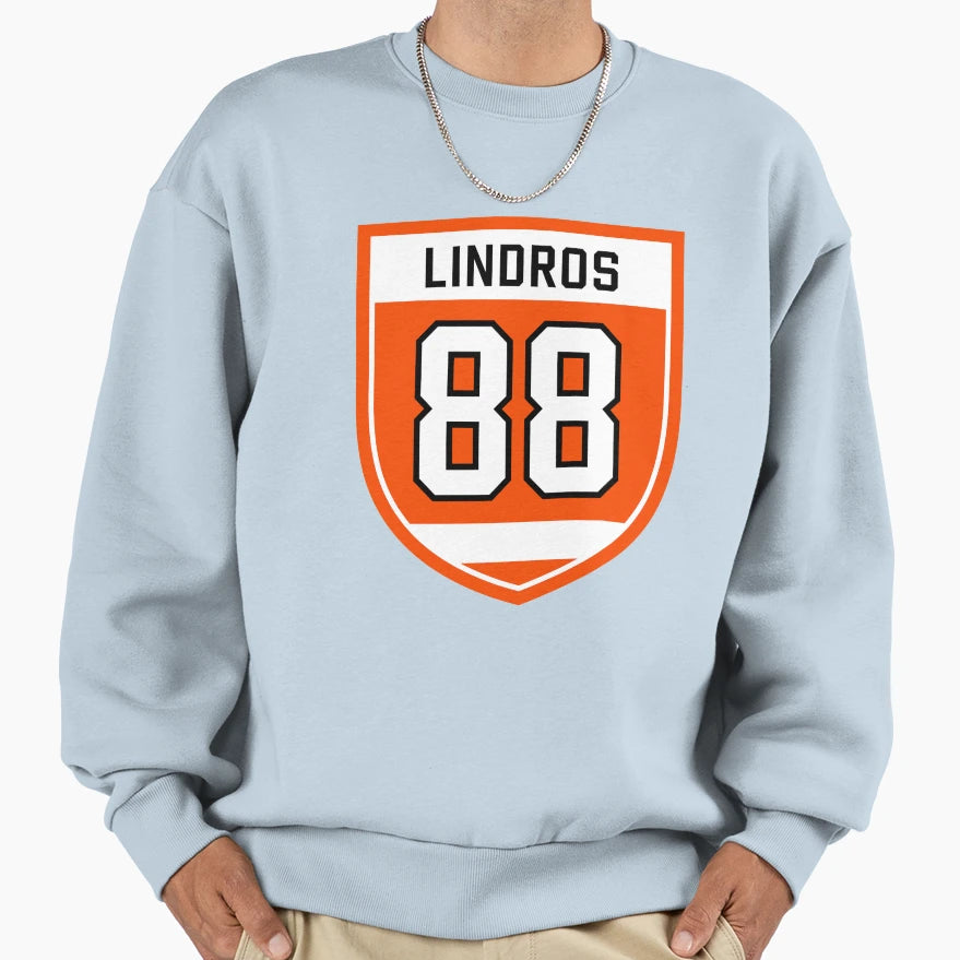 Lindros 88 Emblem Sweatshirt - Streetwear Style Unisex - T-Shirt, Sweatshirt, Hoodie