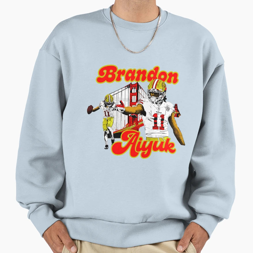 Brandon Aiyuk Football Playmaker Sweatshirt - Streetwear Style for Adults - T-Shirt, Sweatshirt, Hoodie