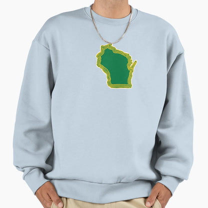 Green Gold Wisco Sweatshirt - Aesthetic Graphic Men Women - T-Shirt, Sweatshirt, Hoodie