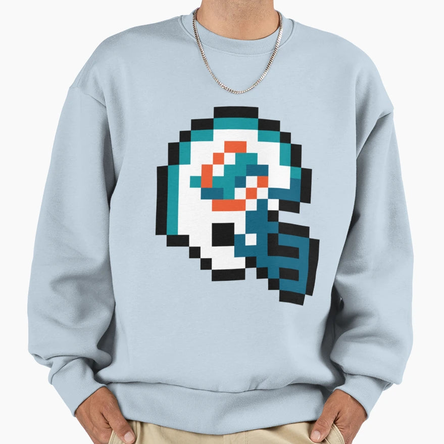 Miami Dolphins 8 Bit Football Sweatshirt - Novelty Apparel Men Women - T-Shirt, Sweatshirt, Hoodie