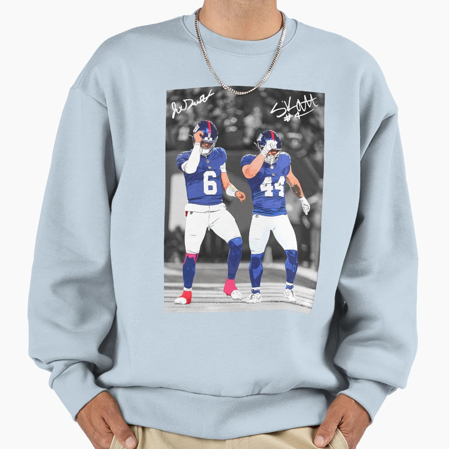 Jaxson Dart Cam Skattebo Most Exciting Duo Hoodie - Graphic Print Unisex - T-Shirt, Sweatshirt, Hoodie