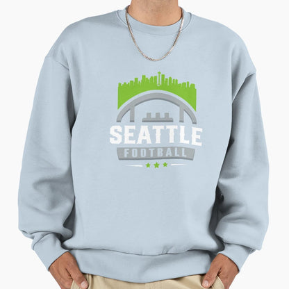 Seattle Football Stars City Sweatshirt - Custom Art Print for Adults - T-Shirt, Sweatshirt, Hoodie