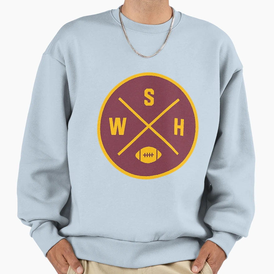 Washington Football Wsh Outline Sweatshirt - Streetwear Style Unisex - T-Shirt, Sweatshirt, Hoodie