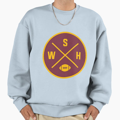 Washington Football Wsh Outline Sweatshirt - Streetwear Style Unisex - T-Shirt, Sweatshirt, Hoodie