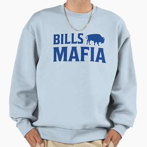 Vintgae New York Blue Buffalo Sweatshirt - Custom Art Print Men Women - T-Shirt, Sweatshirt, Hoodie