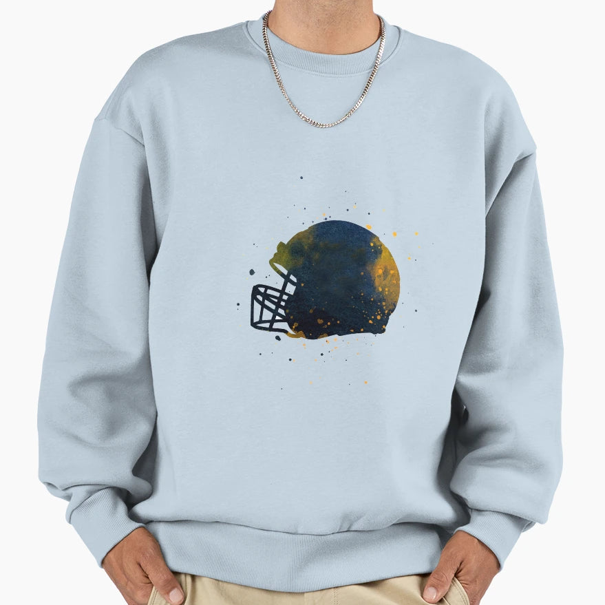 Football Helmet Sweatshirt - Casual Everyday Wear Unisex - T-Shirt, Sweatshirt, Hoodie