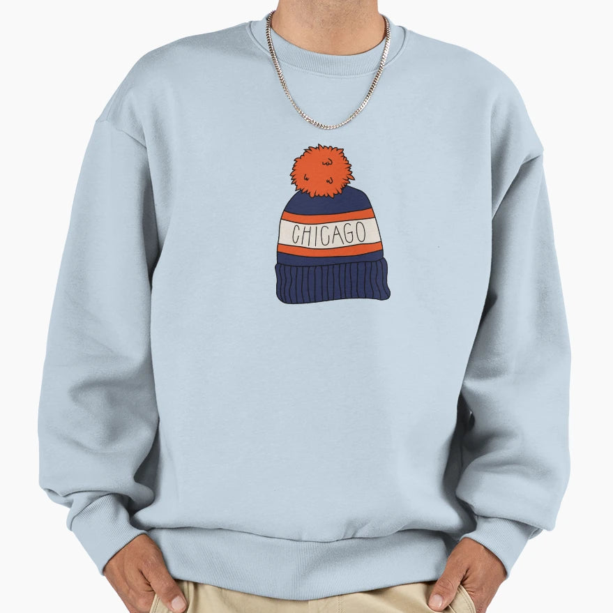 Chicago Hat Sweatshirt - Aesthetic Graphic Men Women - T-Shirt, Sweatshirt, Hoodie