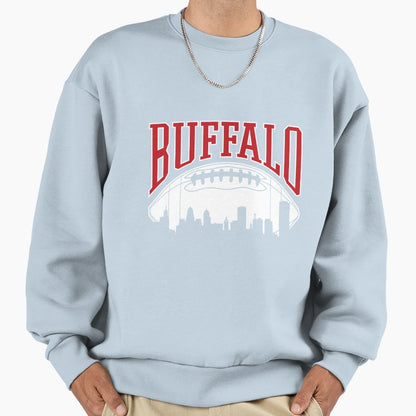 Buffalo Football Skyline New York Sweatshirt - Novelty Apparel Unisex - T-Shirt, Sweatshirt, Hoodie