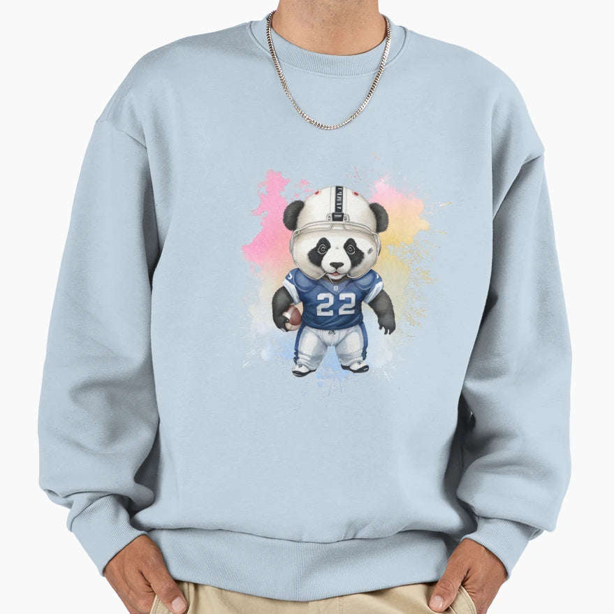 American Football Panda2 Sweatshirt - Minimalist Print Men Women - T-Shirt, Sweatshirt, Hoodie