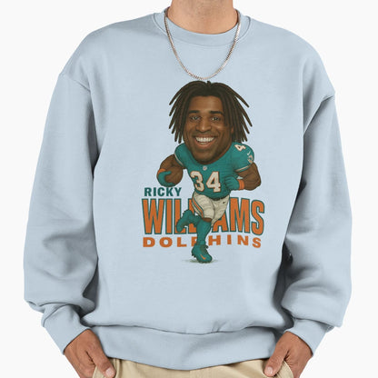 Ricky Williams 34 Miami Dolphins Sweatshirt - Fun Novelty Design Men Women - T-Shirt, Sweatshirt, Hoodie