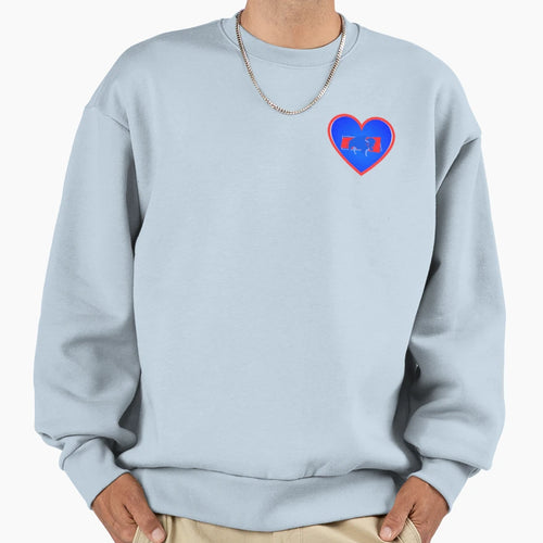 Buffalo Bills Heart Sweatshirt - Casual Everyday Wear Men Women - T-Shirt, Sweatshirt, Hoodie