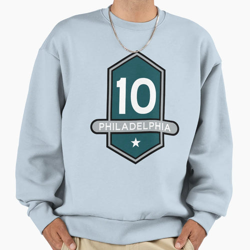 Philadelphia 10 Emblem Sweatshirt - Unique Graphic for Adults - T-Shirt, Sweatshirt, Hoodie