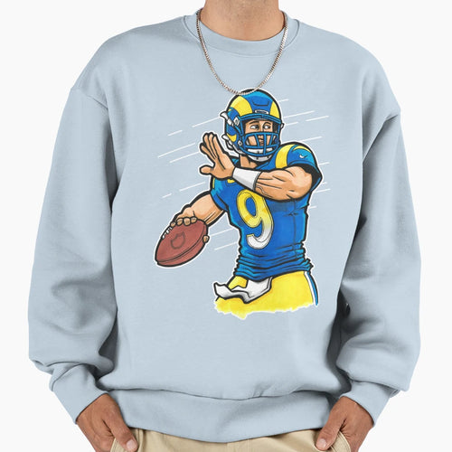 Stafford Qb Blue Sweatshirt - Casual Everyday Wear for Adults - T-Shirt, Sweatshirt, Hoodie