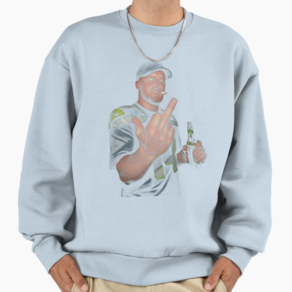 Meme Sam Darnold Middle Finge Black 90S Sweatshirt - Trendy Graphic Unisex - T-Shirt, Sweatshirt, Hoodie