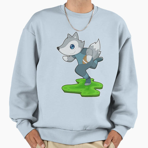 Wolf American Football Sports Sweatshirt - Unique Graphic Unisex - T-Shirt, Sweatshirt, Hoodie