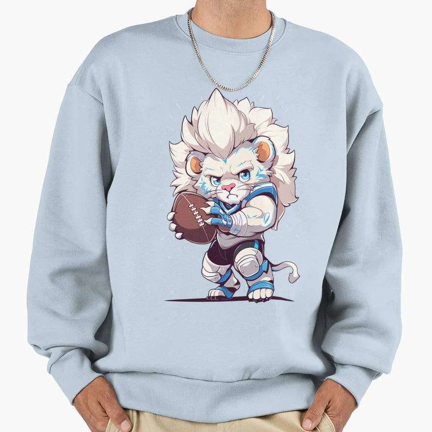 Chibi Detroit Lions Sweatshirt - Custom Art Print for Adults - T-Shirt, Sweatshirt, Hoodie