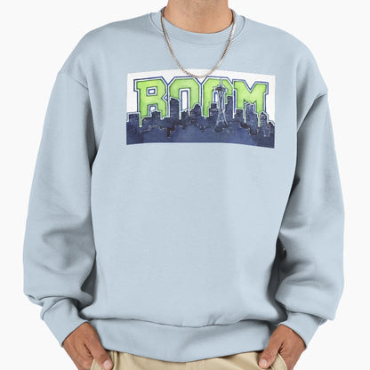 Seattle Skyline 12Th Legion Boom Sweatshirt - Minimalist Print Unisex - T-Shirt, Sweatshirt, Hoodie
