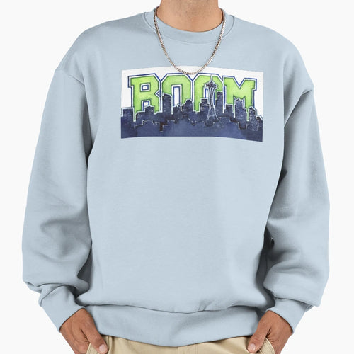 Seattle Skyline 12Th Legion Boom Sweatshirt - Minimalist Print Unisex - T-Shirt, Sweatshirt, Hoodie