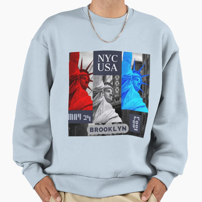 Nyc Brooklyn Sweatshirt - Aesthetic Graphic Unisex - T-Shirt, Sweatshirt, Hoodie